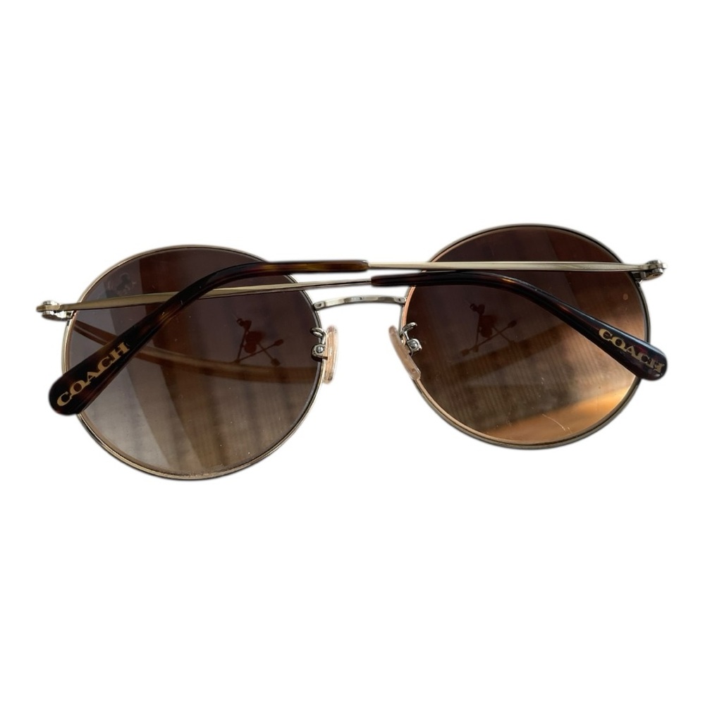Coach Round Gradient Sunglasses with Case - Picture 3 of 8